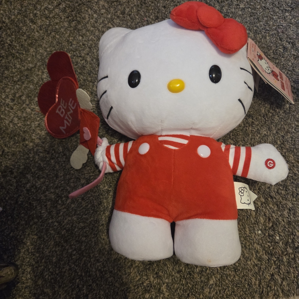 Hello Kitty Plush in Red and White Outfit
